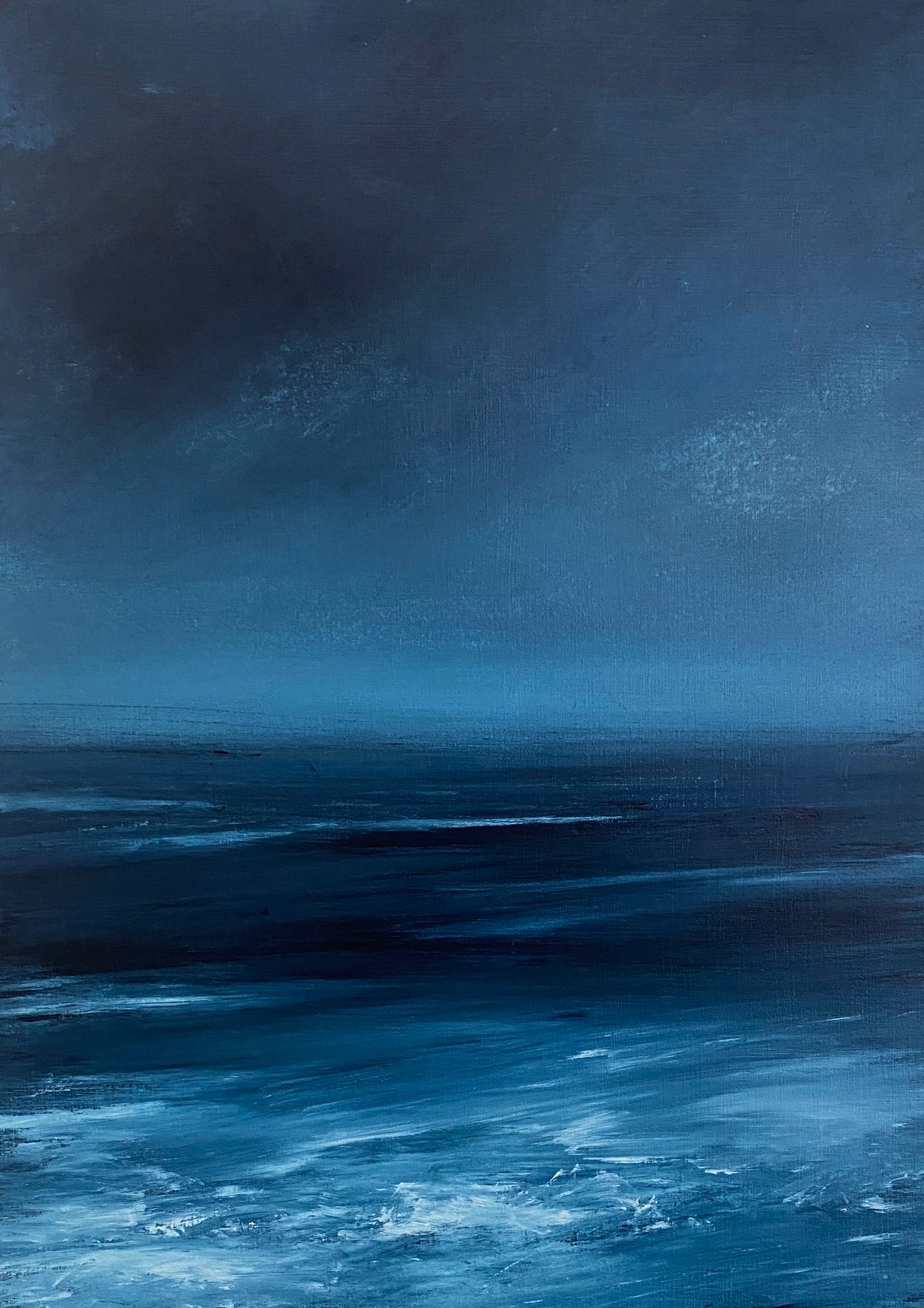 Original Oil Painting 'Twilight Mist' Abstract Seascape Ocean