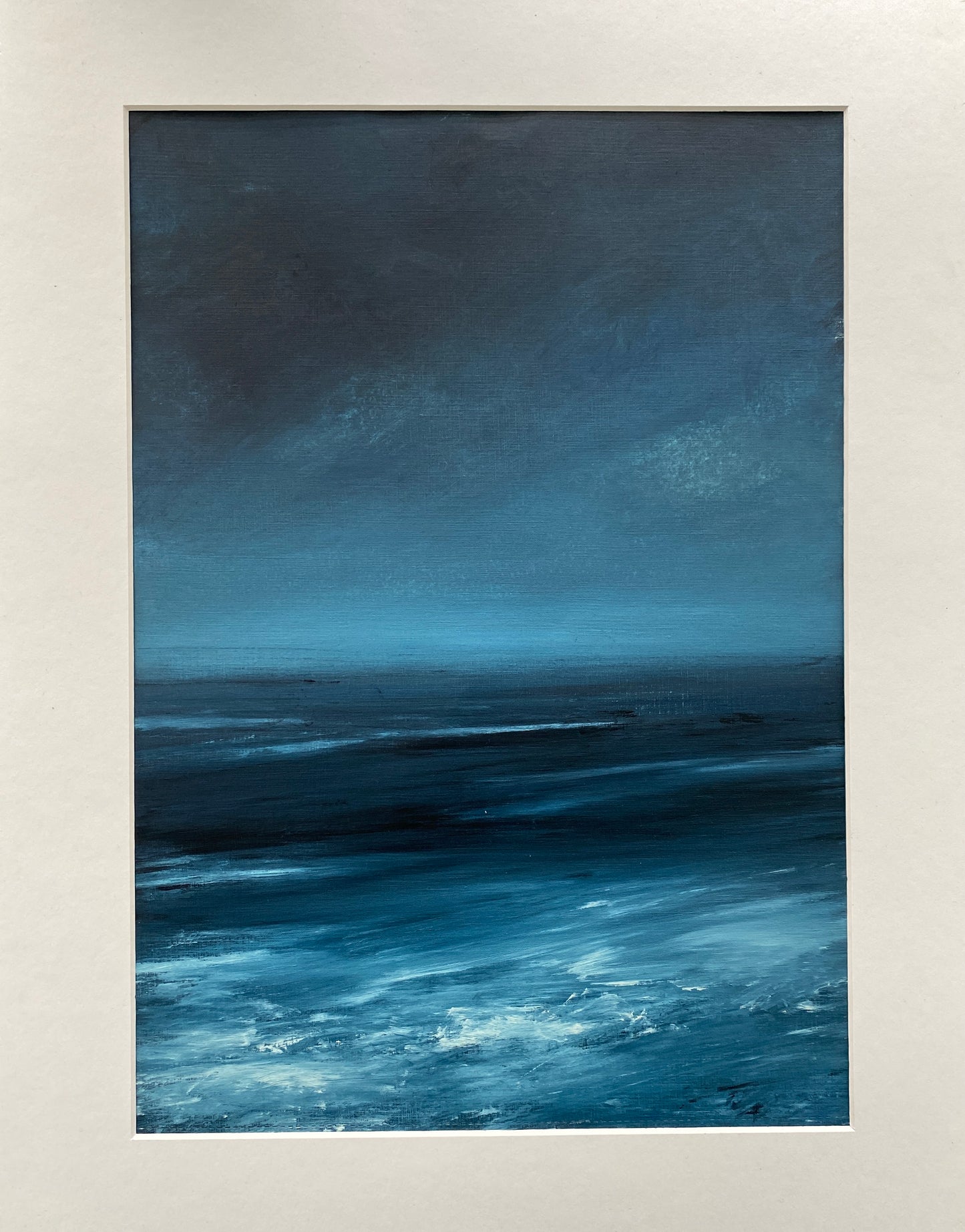 Original Oil Painting 'Twilight Mist' Abstract Seascape Ocean